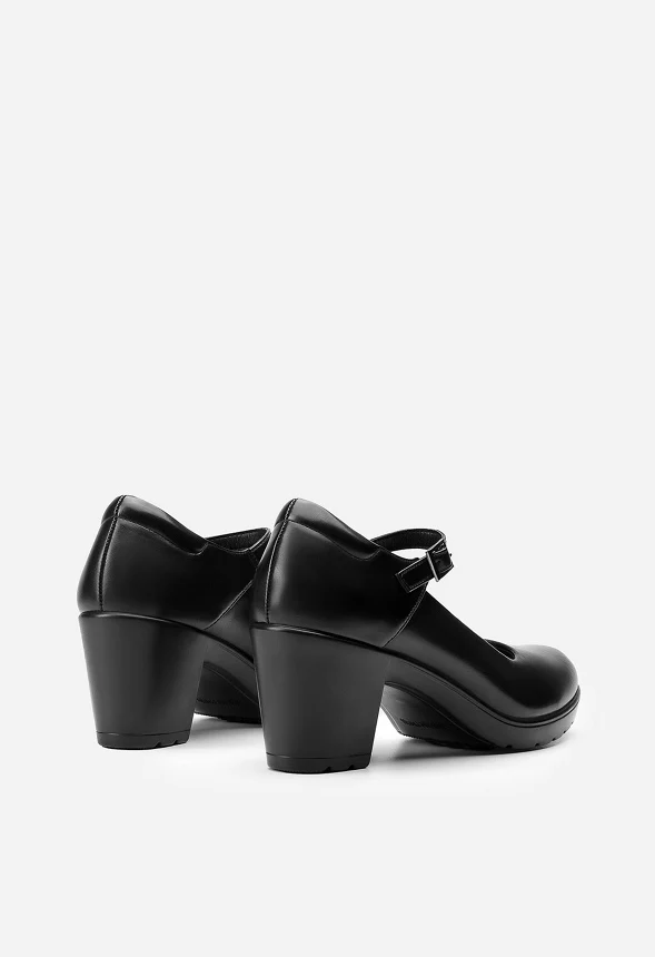 Edena Chunky Low Block Heel Pump - Image 3