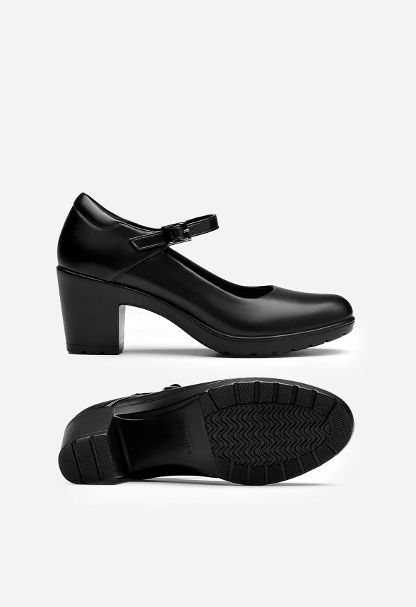 Edena Chunky Low Block Heel Pump - Image 4