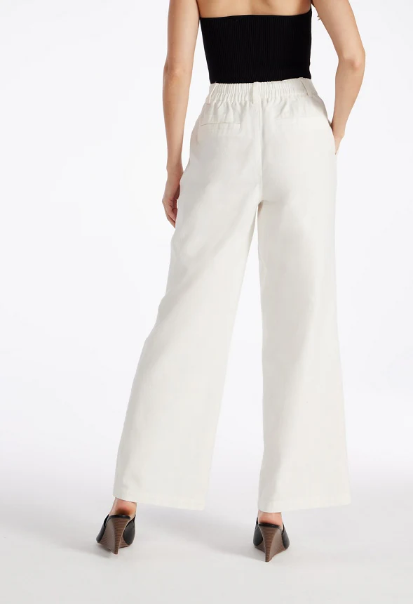 Edie Pleated Denim Trousers - Image 2