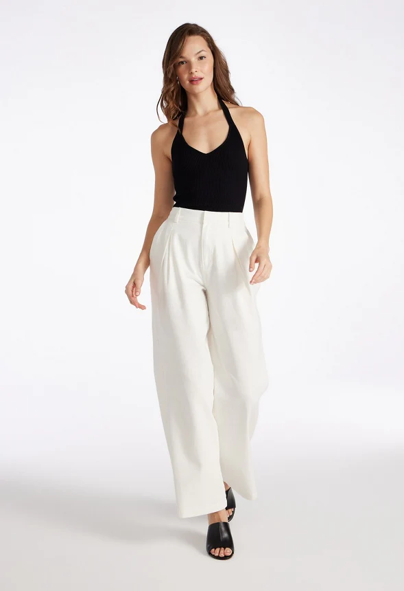 Edie Pleated Denim Trousers - Image 4