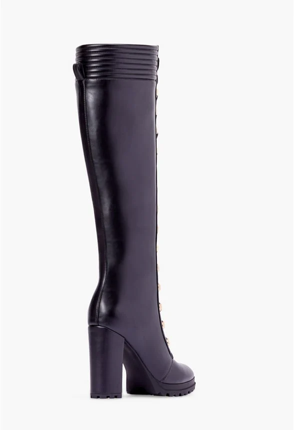 Eliza Lace-Up Heeled Boot - Image 3