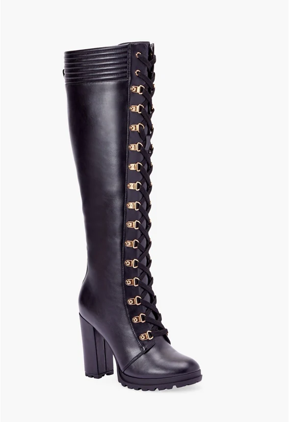Eliza Lace-Up Heeled Boot - Image 5