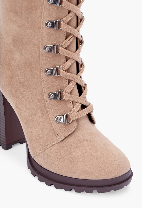 Eliza Lace-Up Heeled Boot - Image 4