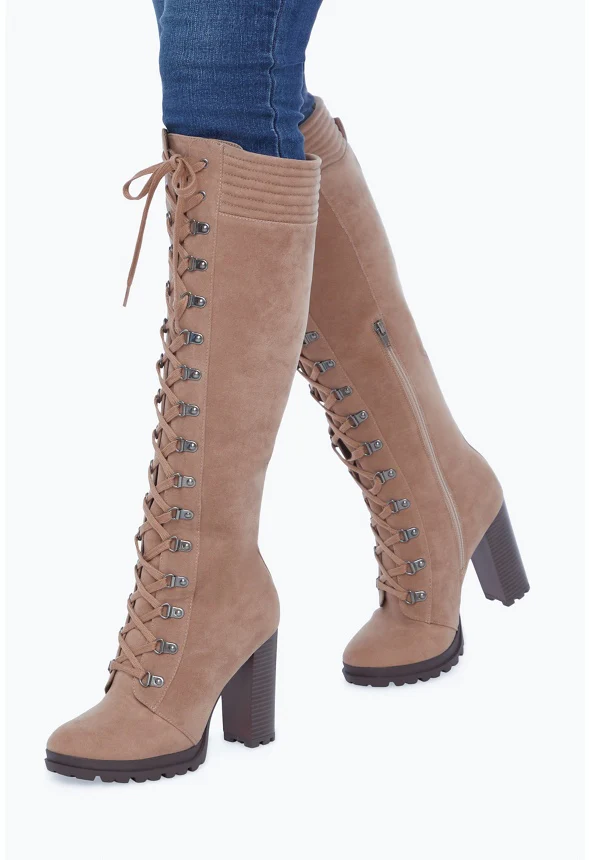 Eliza Lace-Up Heeled Boot - Image 6
