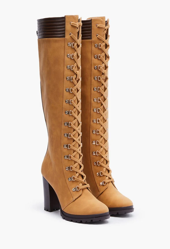 Eliza Lace-Up Heeled Boot - Image 2