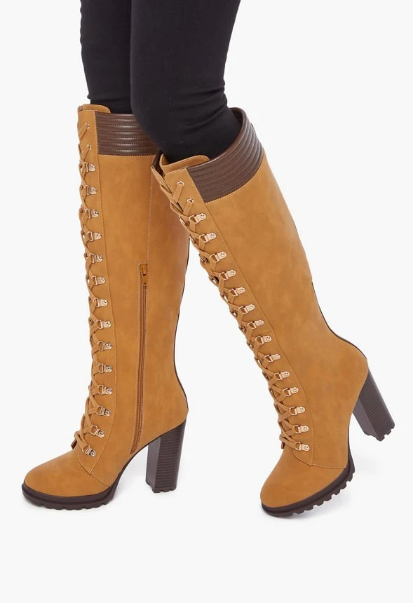 Eliza Lace-Up Heeled Boot - Image 5
