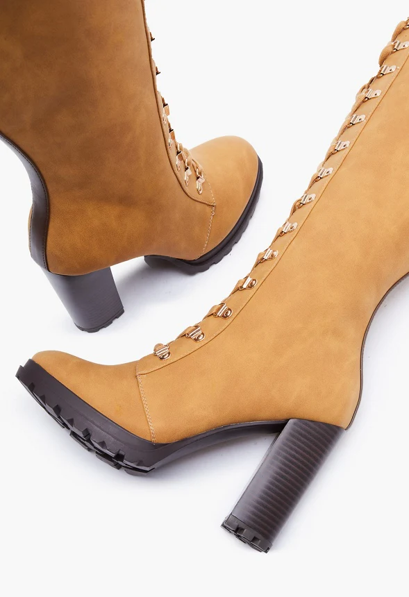 Eliza Lace-Up Heeled Boot - Image 6