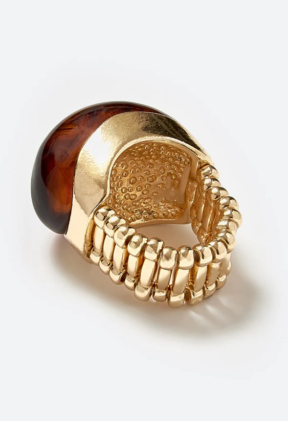 Ellis Domed Resin Stone Single Ring - Image 2