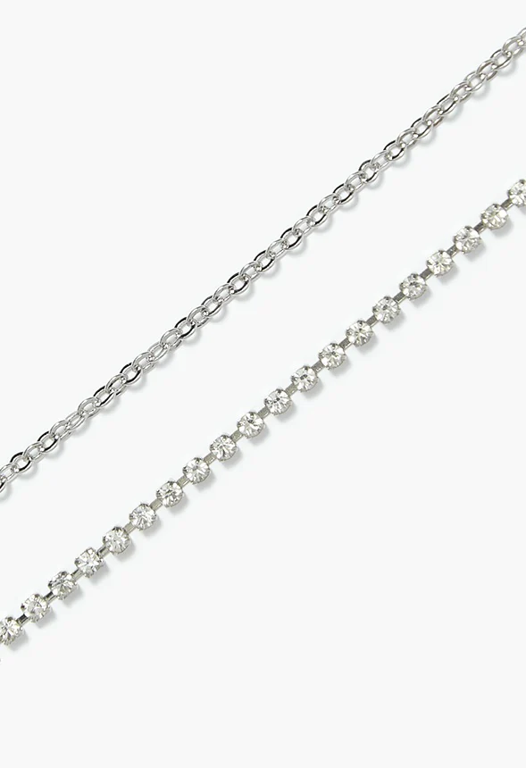 Ellis Glass Rhinestone Bodychain - Image 2