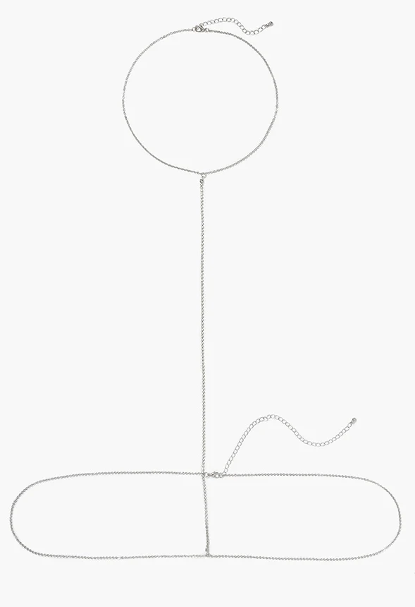 Ellis Glass Rhinestone Bodychain - Image 3