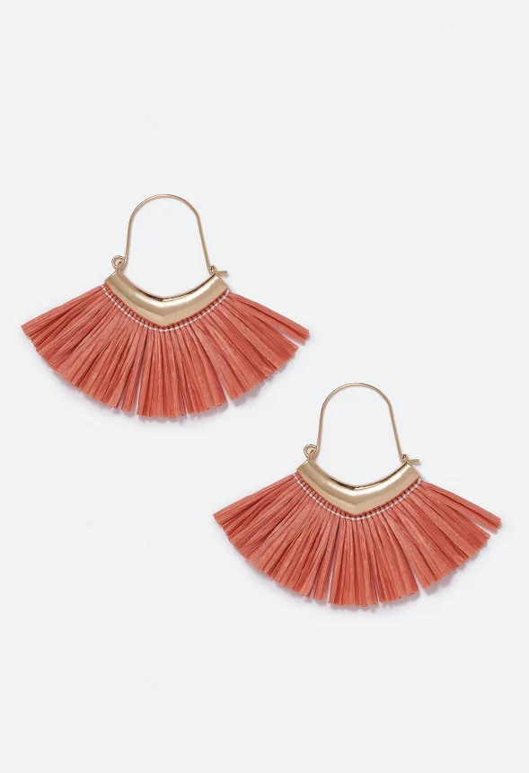 Elodie Rafia Hoop Earrings - Image 2