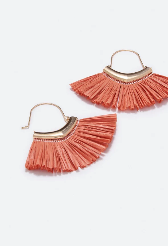 Elodie Rafia Hoop Earrings - Image 3
