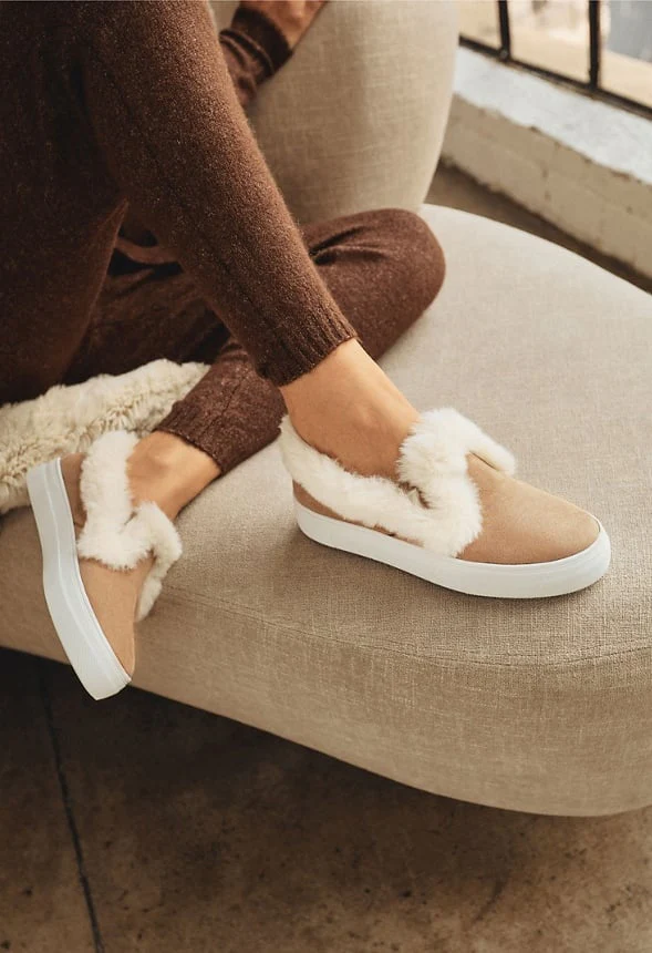 Eloise Faux Fur Slip-On Sneaker - Image 2