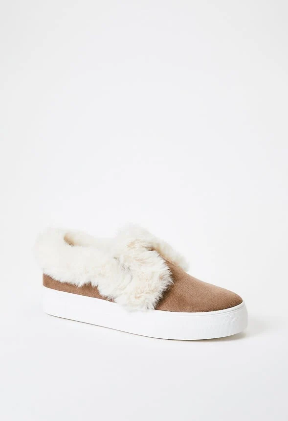 Eloise Faux Fur Slip-On Sneaker - Image 3