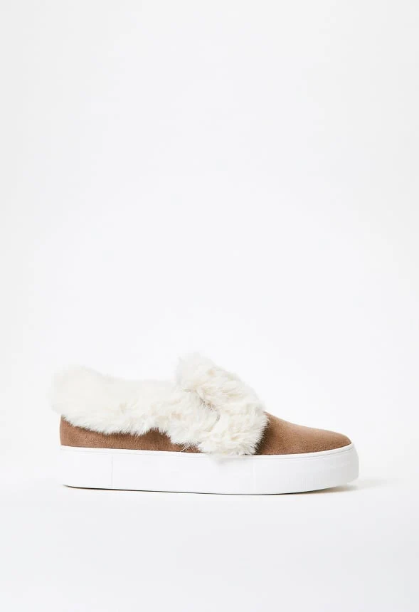 Eloise Faux Fur Slip-On Sneaker - Image 4