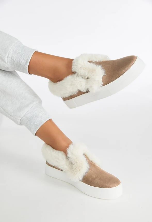 Eloise Faux Fur Slip-On Sneaker - Image 8