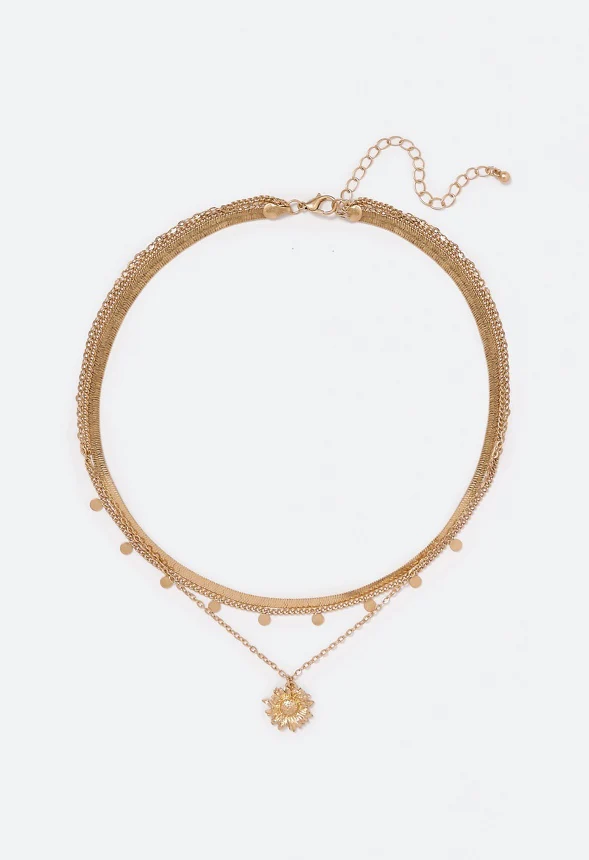 Emilia Sunflower Multirow Necklace - Image 2