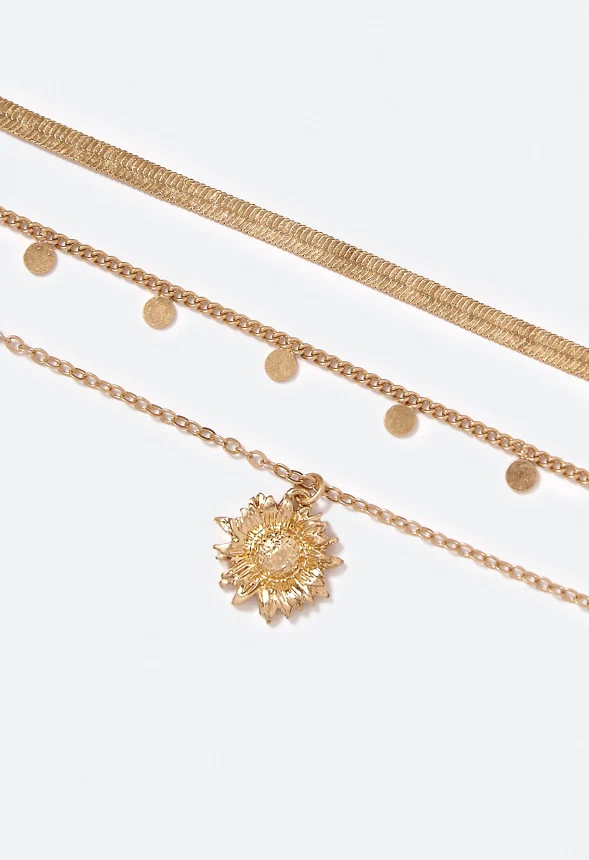 Emilia Sunflower Multirow Necklace - Image 3