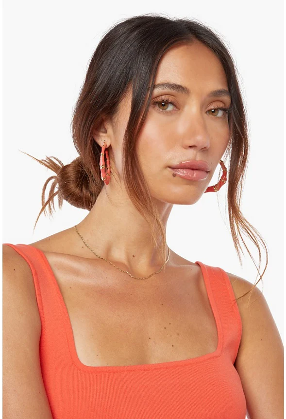 Enamel Bamboo Hoops - Image 3