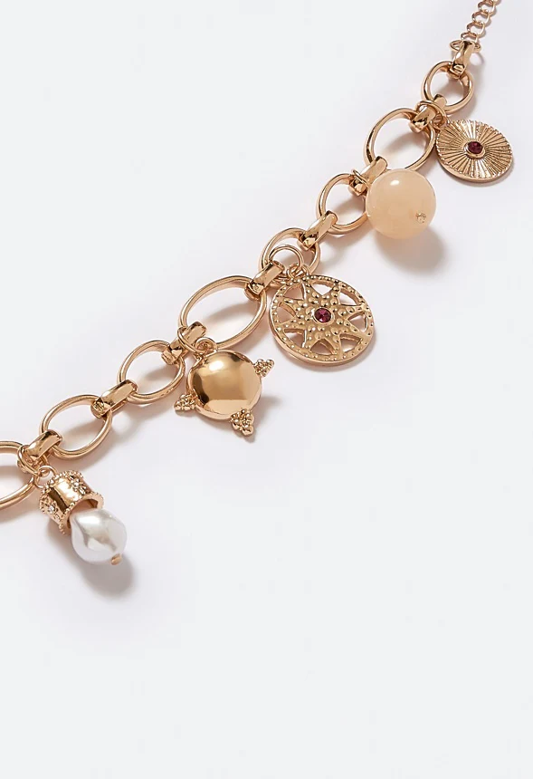 Erin Link Chain Bracelet With Mix Charms - Image 3