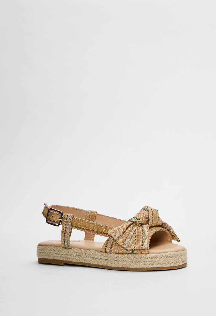 Espadrille Trim Bow Sandal - Image 2