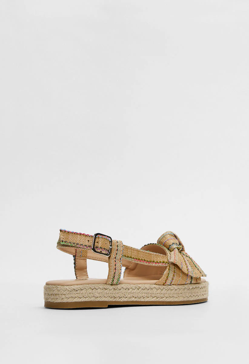 Espadrille Trim Bow Sandal - Image 4