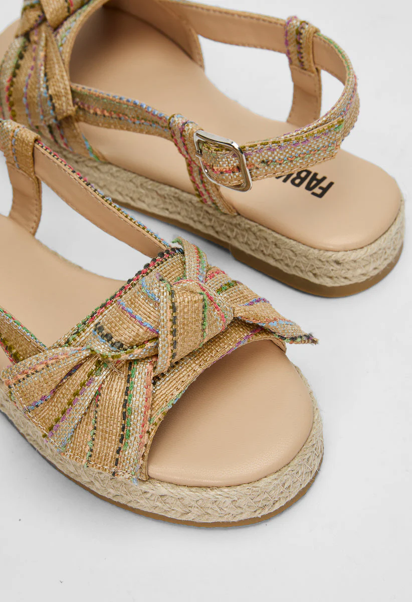 Espadrille Trim Bow Sandal - Image 5