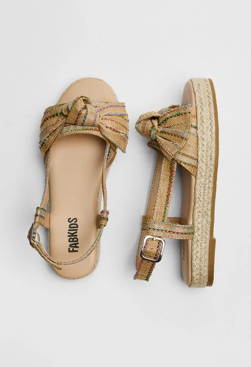 Espadrille Trim Bow Sandal - Image 6