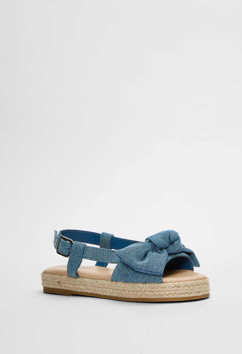 Espadrille Trim Bow Sandal - Image 3