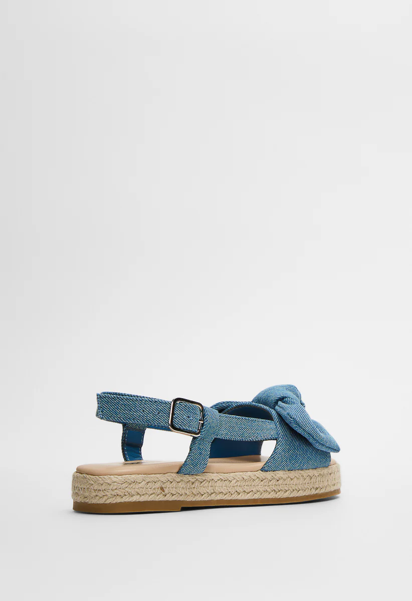 Espadrille Trim Bow Sandal - Image 5