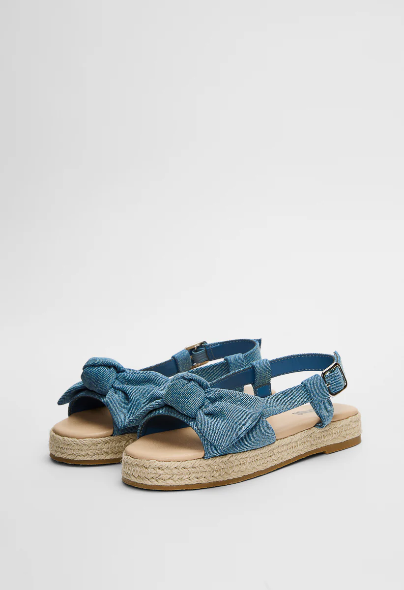 Espadrille Trim Bow Sandal - Image 6