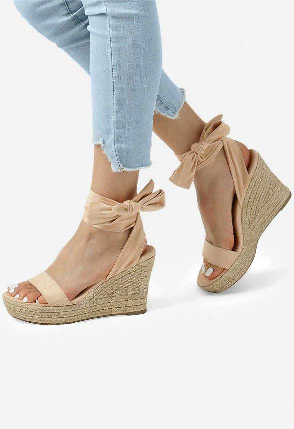 Espadrilles Ankle Tie Lace Up Platform Wedge - Image 2
