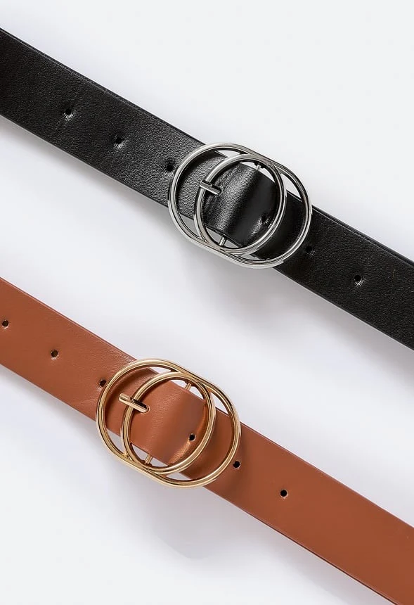 Esther Double Fine Ring Buckle Jeans Belt - Image 3