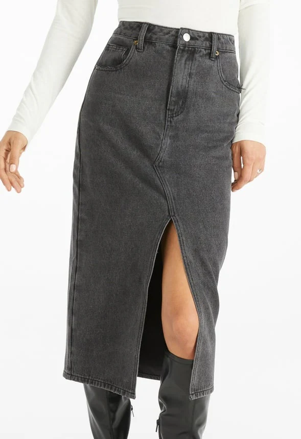 Evan Denim Midi Skirt - Image 3