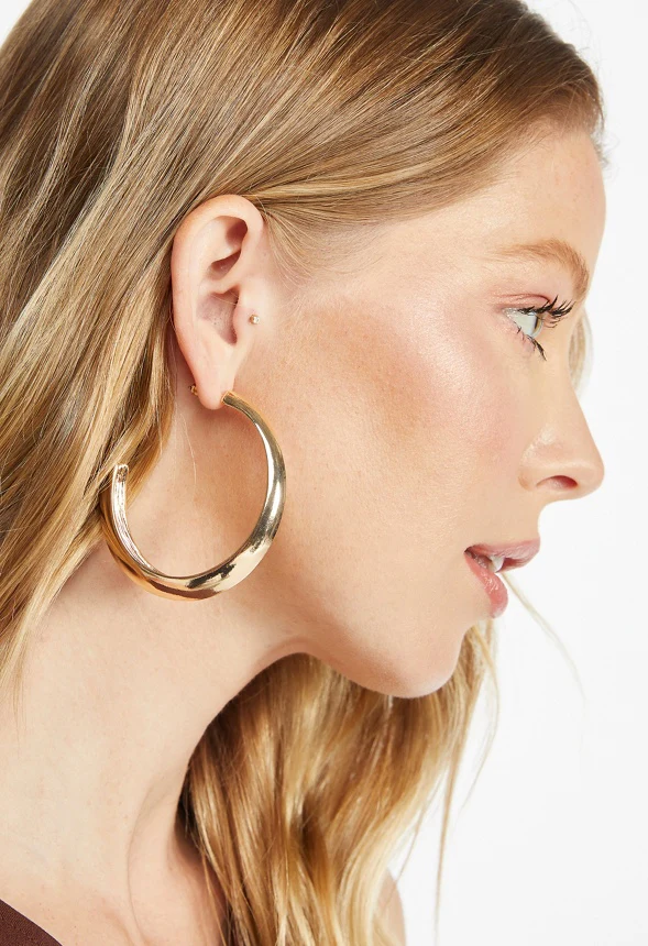 Evie 3 Pairs Pack Smooth And Twist Hoop Earrings - Image 2