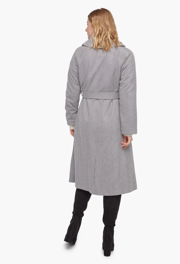 Exaggerated Herringbone Coat - Image 3