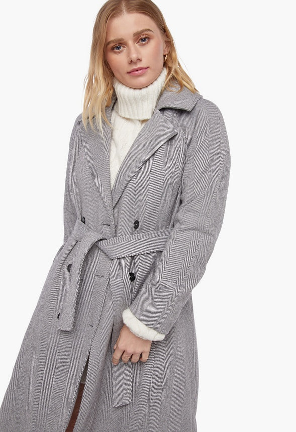 Exaggerated Herringbone Coat - Image 4