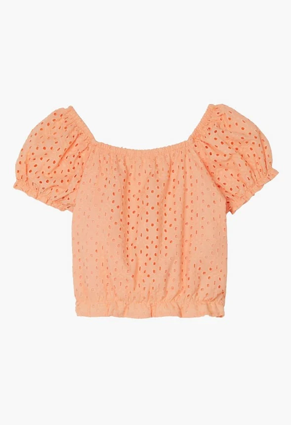 Eyelet Cropped Top - Image 2