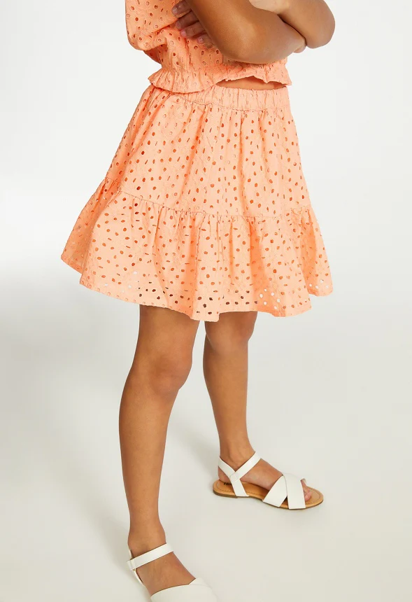 Eyelet Flowy Skirt