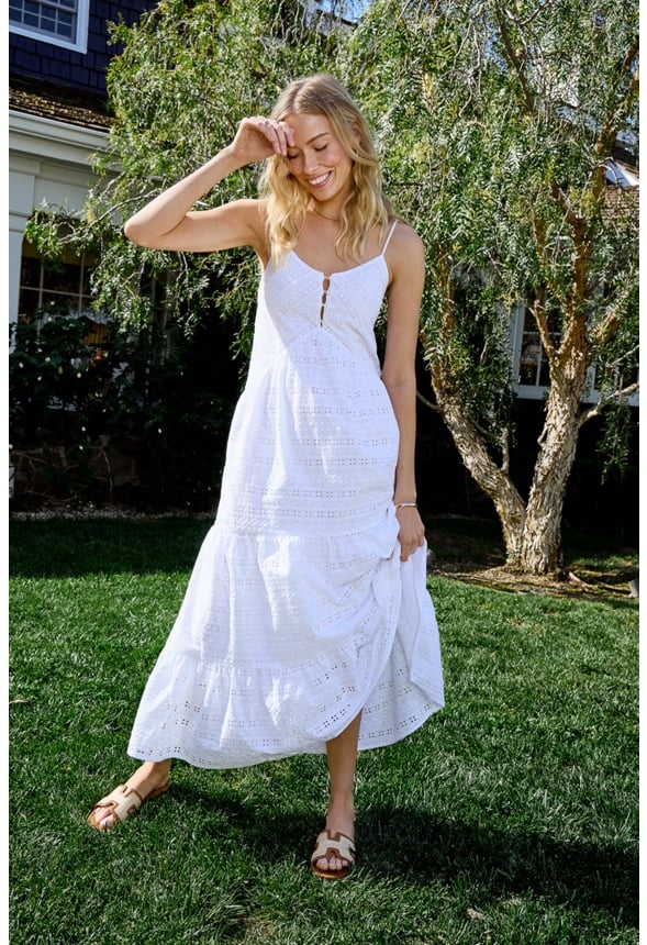 Eyelet Tiered Maxi Dress - Image 5