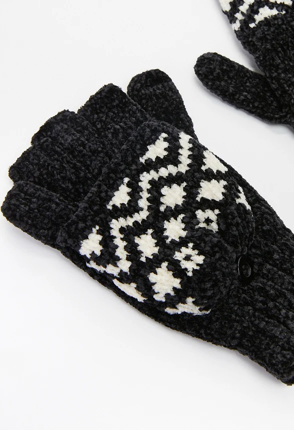 Fair Isle Fold Over Mitten - Image 3