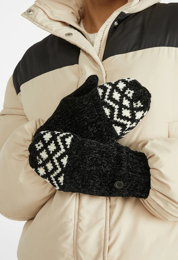 Fair Isle Fold Over Mitten - Image 4