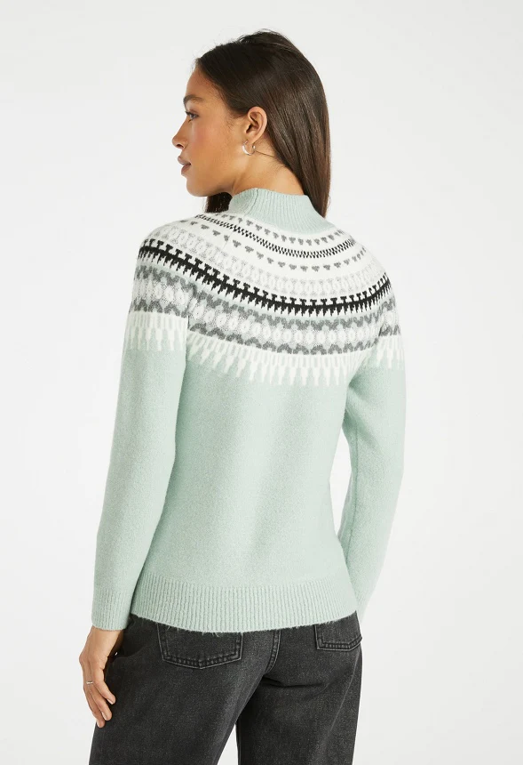 Fairisle Funnel Neck Sweater - Image 3