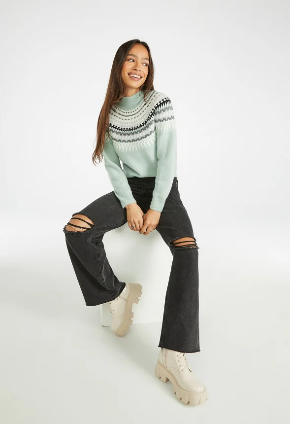 Fairisle Funnel Neck Sweater - Image 6