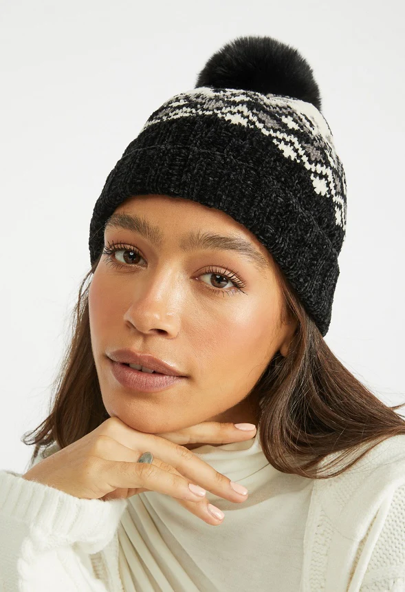 Fair Isle Pom Beanie - Image 2