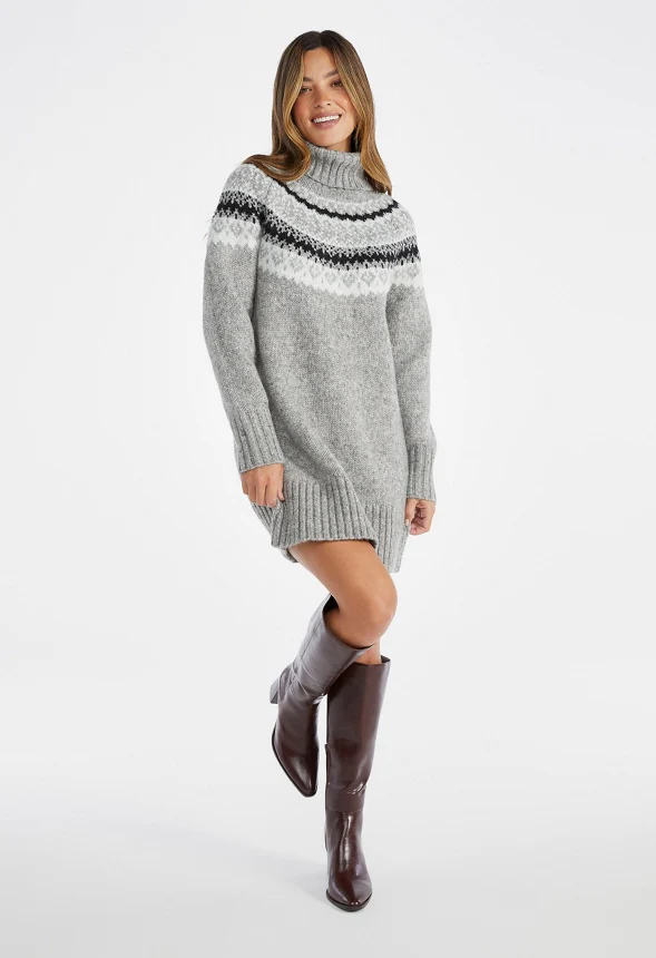 Fair Isle Sweater Dress - Image 5