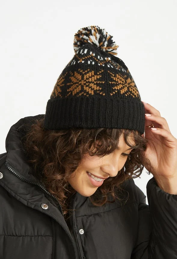 Fair Isle Pom Beanie - Image 2