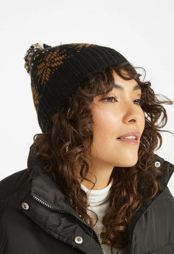 Fair Isle Pom Beanie - Image 4