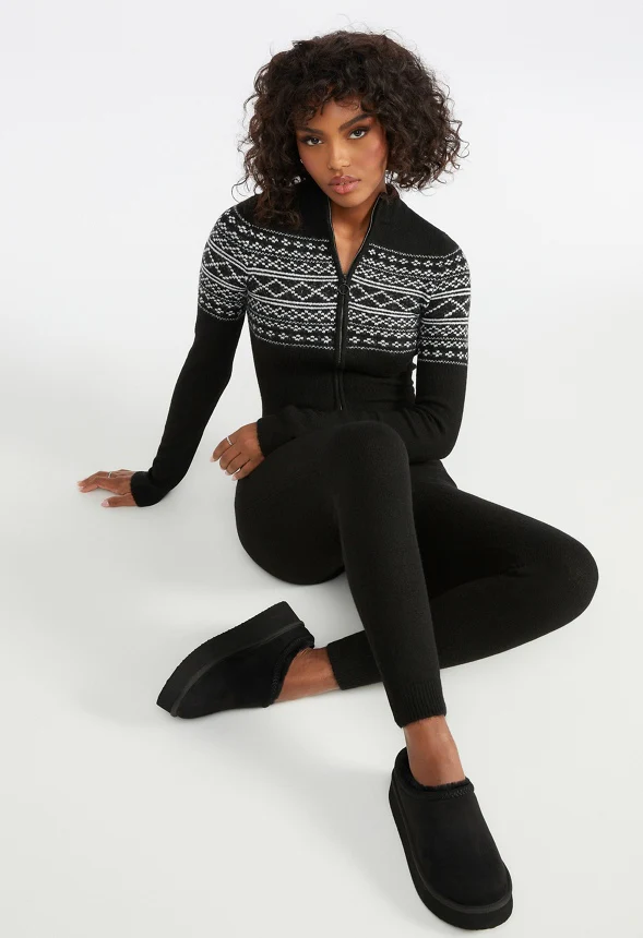 Fair Isle Cozy Jumpsuit - Image 4