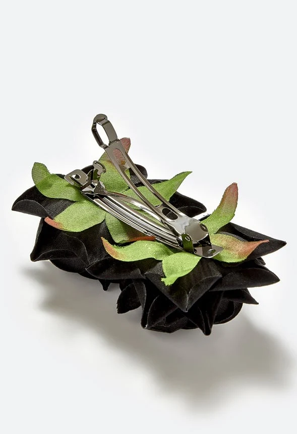 Fara Double Rose On Barette Hair Clip - Image 2